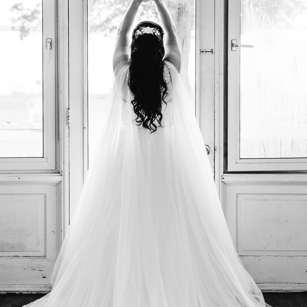 COPY - Here and Now Bridal custom made CAPE- CAPE ONLY listing